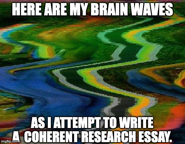 Scrambled Cable | HERE ARE MY BRAIN WAVES; AS I ATTEMPT TO WRITE A  COHERENT RESEARCH ESSAY. | image tagged in scrambled cable,english teachers | made w/ Imgflip meme maker