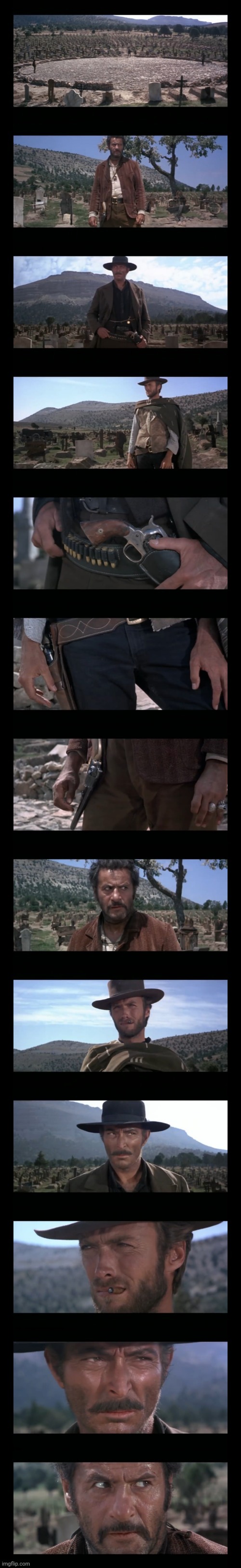 Frame of the Mexican Standoff | image tagged in the good the bad and the ugly,clint eastwood | made w/ Imgflip meme maker