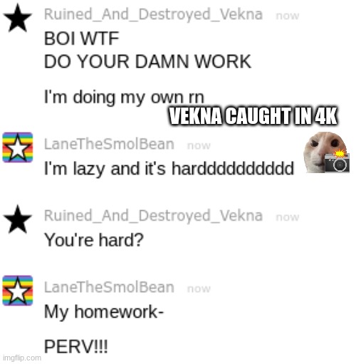 VEKNA CAUGHT IN 4K | image tagged in caught in 4k | made w/ Imgflip meme maker