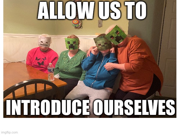 Allow Us To Introduce Ourselves | ALLOW US TO; INTRODUCE OURSELVES | image tagged in fun,gaming,minecraft | made w/ Imgflip meme maker