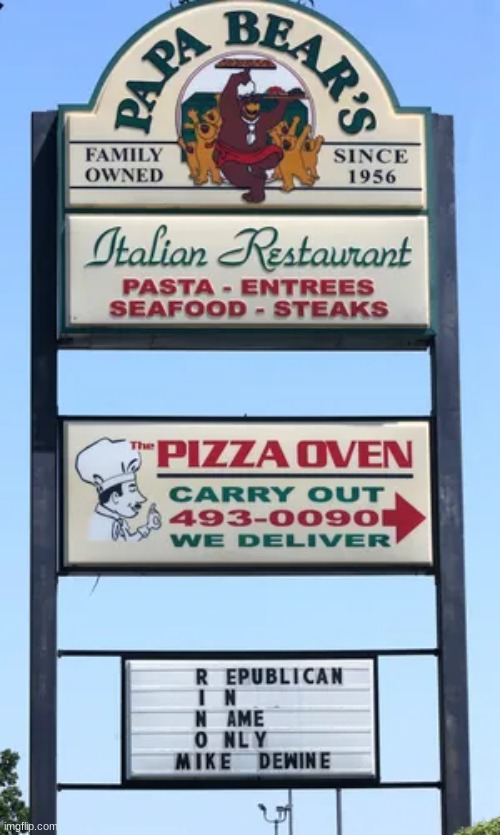 found this when searching for restaurant signs | image tagged in rino,restaurant sign,republican,in,name,only | made w/ Imgflip meme maker