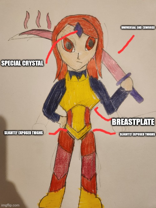 SLIGHTLY EXPOSED THIGHS SLIGHTLY EXPOSED THIGHS SPECIAL CRYSTAL BREASTPLATE UNIVERSAL END (SWORD) | made w/ Imgflip meme maker