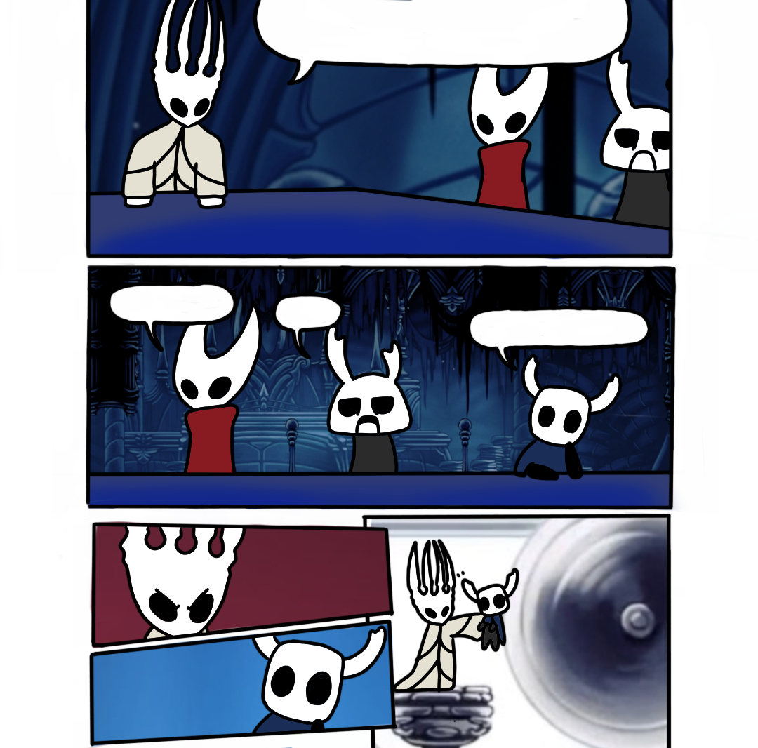 boardroom meeting hollow knight edition Blank Meme Template