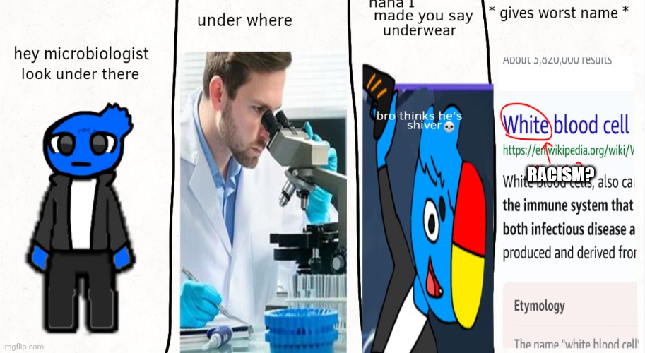* scientist proceeds to give racial excluding name * ( shidpost ) | RACISM? | made w/ Imgflip meme maker