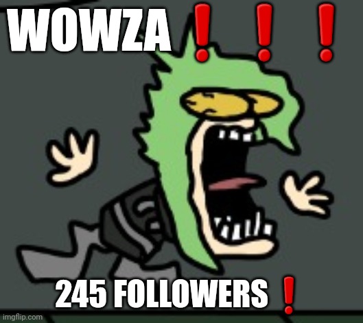 WOWZA❗️❗️❗️; 245 FOLLOWERS❗️ | made w/ Imgflip meme maker