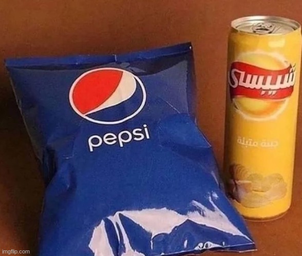 Pepsi and chips reverse! | image tagged in pepsi and chips reverse | made w/ Imgflip meme maker