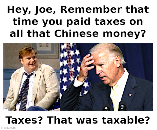 Hey, Joe, Can We See If You Paid Your Taxes? | image tagged in corrupt,joe biden,chinese,money,remember that time,taxes | made w/ Imgflip meme maker