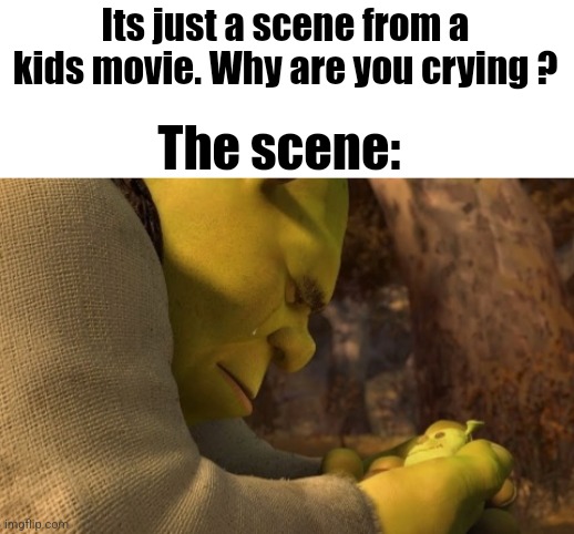 IM BACK after idk how long | Its just a scene from a kids movie. Why are you crying ? The scene: | made w/ Imgflip meme maker