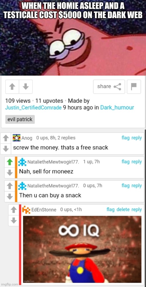 Infinite snack | image tagged in blue balls,cursed comment,meanwhile on imgflip,memes,funny,infinite iq | made w/ Imgflip meme maker