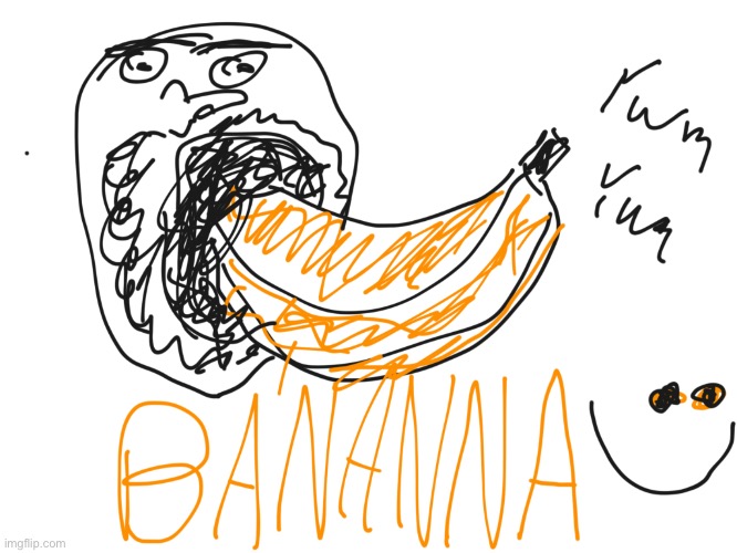 Banana :) | image tagged in banana,drawing | made w/ Imgflip meme maker