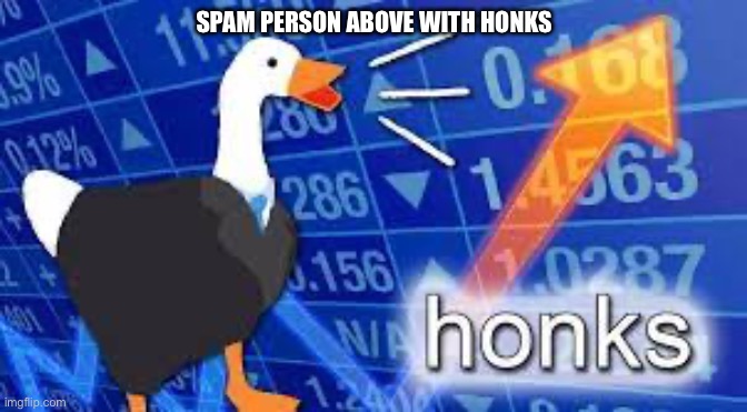 Honks | SPAM PERSON ABOVE WITH HONKS | image tagged in honks | made w/ Imgflip meme maker