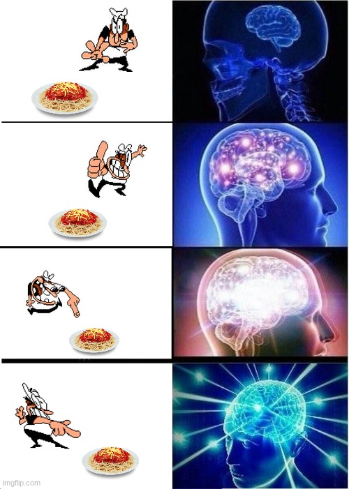 peppino spaghetti | image tagged in memes,expanding brain | made w/ Imgflip meme maker