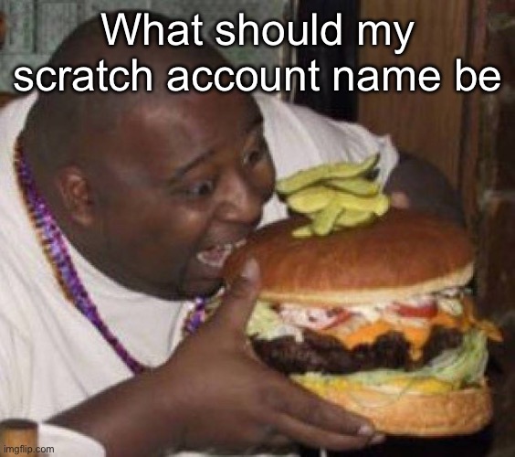borgar | What should my scratch account name be | image tagged in borgar | made w/ Imgflip meme maker