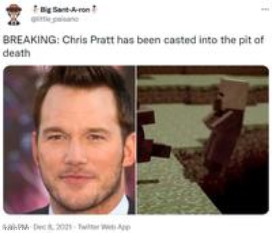 rip chris pratt :'( | made w/ Imgflip meme maker