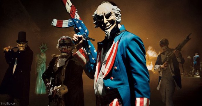 The Purge: Uncle Sam | image tagged in the purge uncle sam | made w/ Imgflip meme maker
