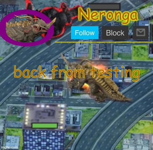 yvgbuh | back from testing | made w/ Imgflip meme maker