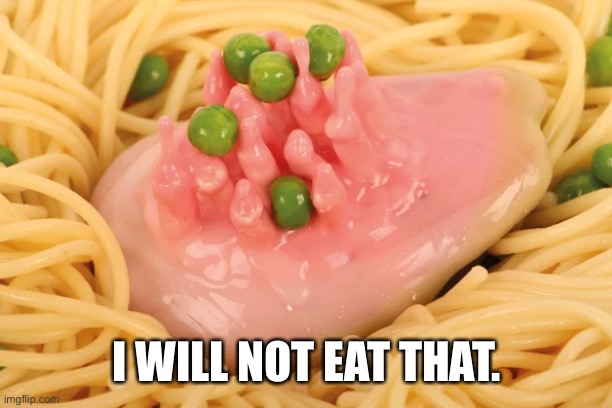 Never gonna eat it | I WILL NOT EAT THAT. | image tagged in gross,food,memes | made w/ Imgflip meme maker