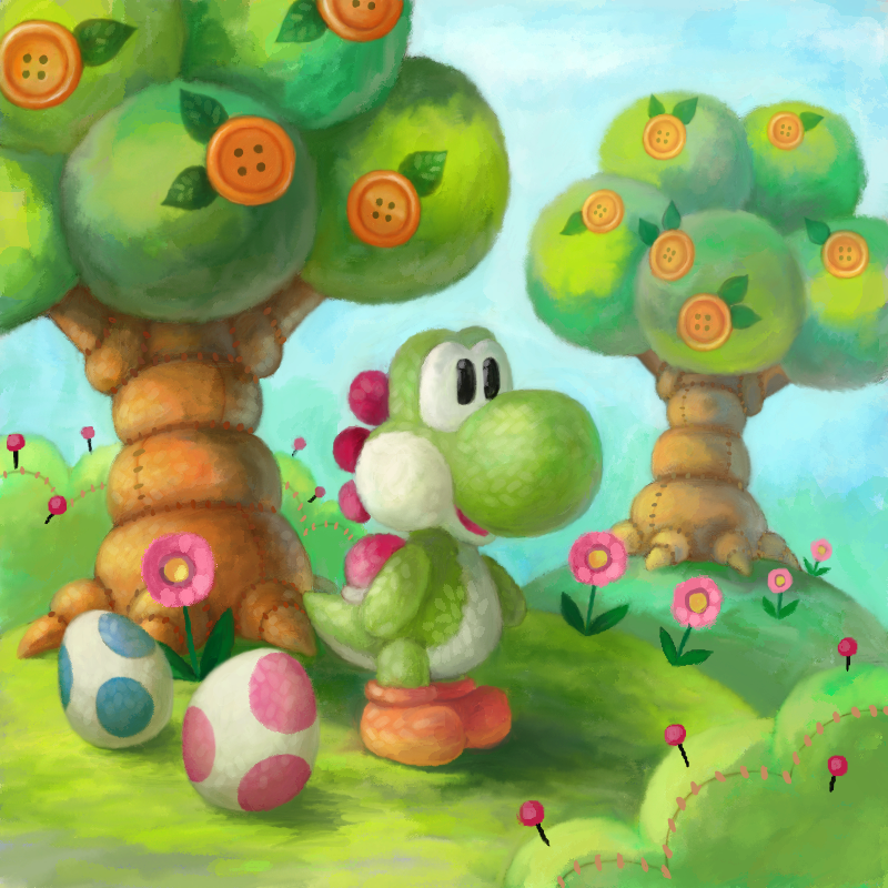 High Quality Yarn Yoshi Green Blank Meme Template