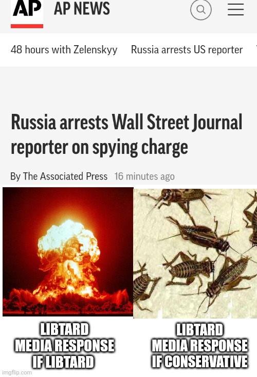 LIBTARD MEDIA RESPONSE IF LIBTARD; LIBTARD MEDIA RESPONSE IF CONSERVATIVE | image tagged in blank white template | made w/ Imgflip meme maker