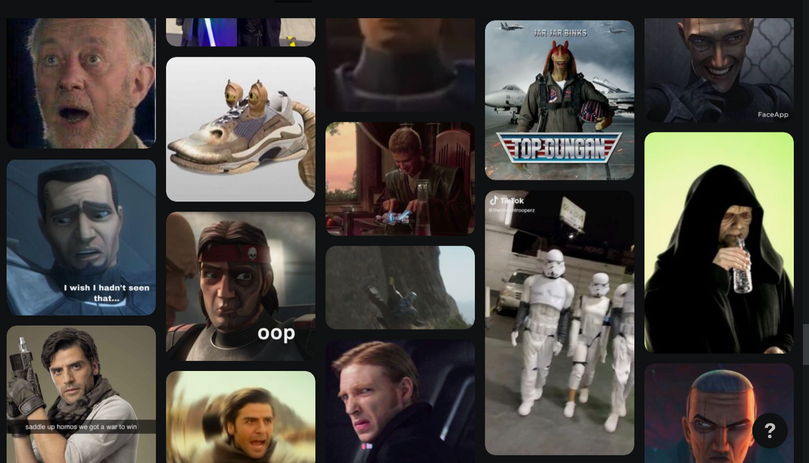 Cursed Star Wars images from my Pinterest Part 1 Blank Meme Template