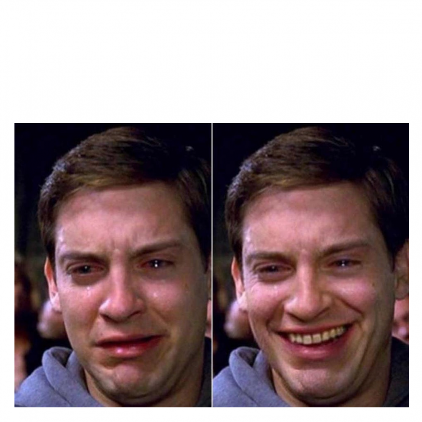 High Quality Cryring Peter Parker Blank Meme Template