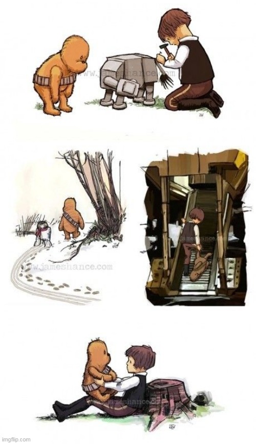 WOOKIE THE CHEW | image tagged in star wars,winnie the pooh,chewbacca | made w/ Imgflip meme maker