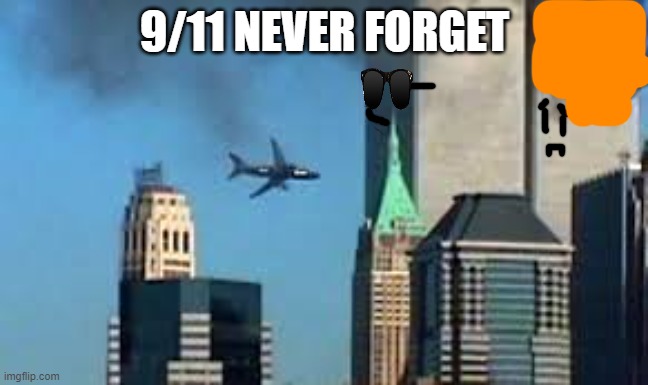 9/11 plane crash | 9/11 NEVER FORGET | image tagged in 9/11 plane crash | made w/ Imgflip meme maker