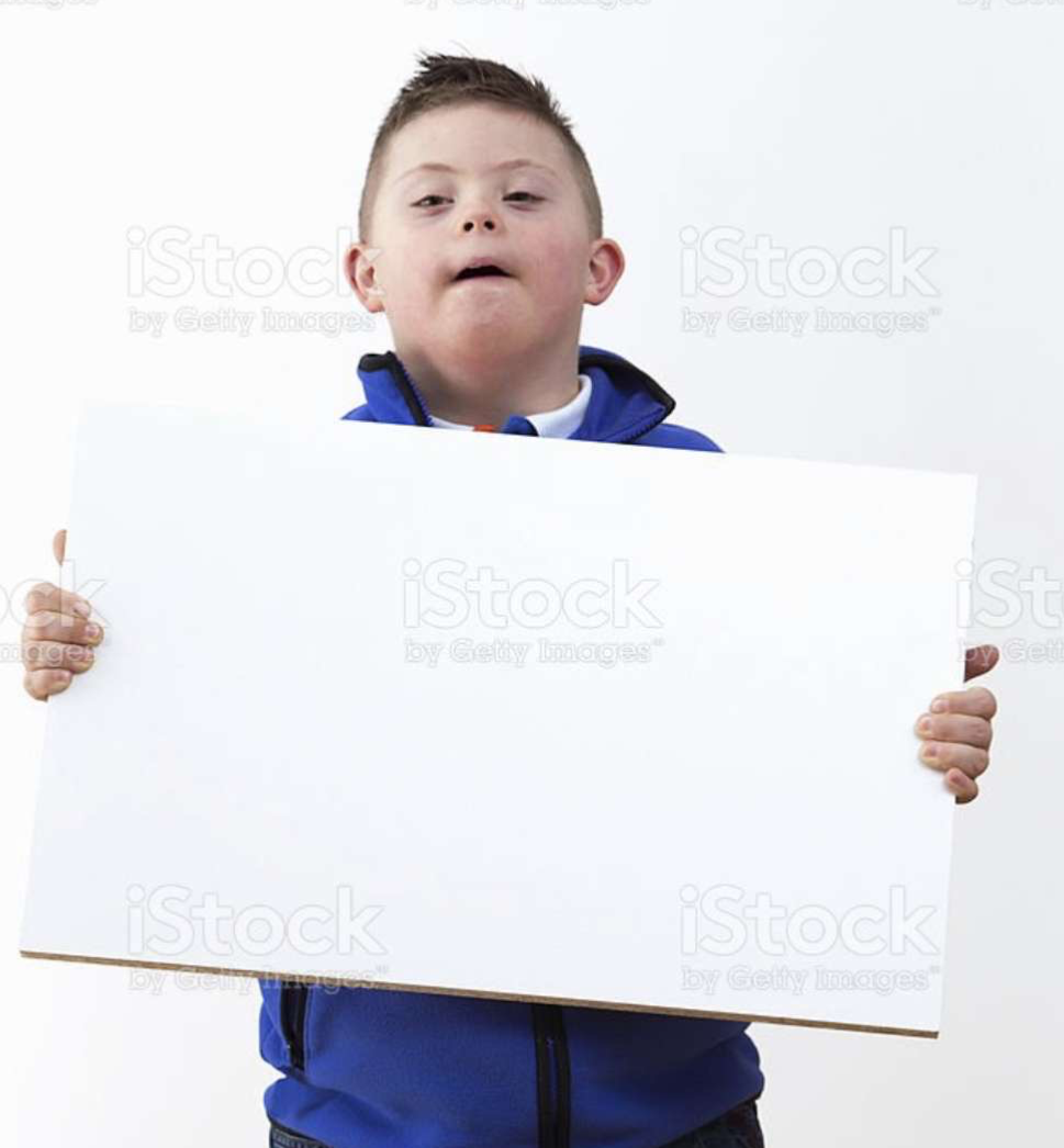 downie with sign Blank Meme Template