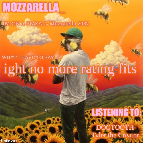 Flower Boy | ight no more rating fits; DOGTOOTH- Tyler the Creator | image tagged in flower boy | made w/ Imgflip meme maker