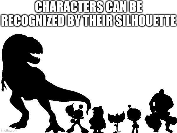 Silhouette.mp3 | CHARACTERS CAN BE RECOGNIZED BY THEIR SILHOUETTE | made w/ Imgflip meme maker