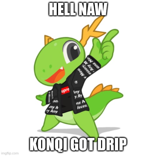 HELL NAW; KONQI GOT DRIP | made w/ Imgflip meme maker