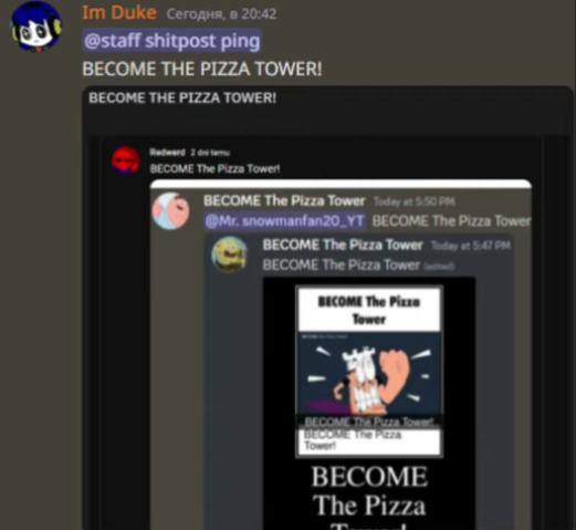 High Quality BECOME The Pizza Tower Blank Meme Template