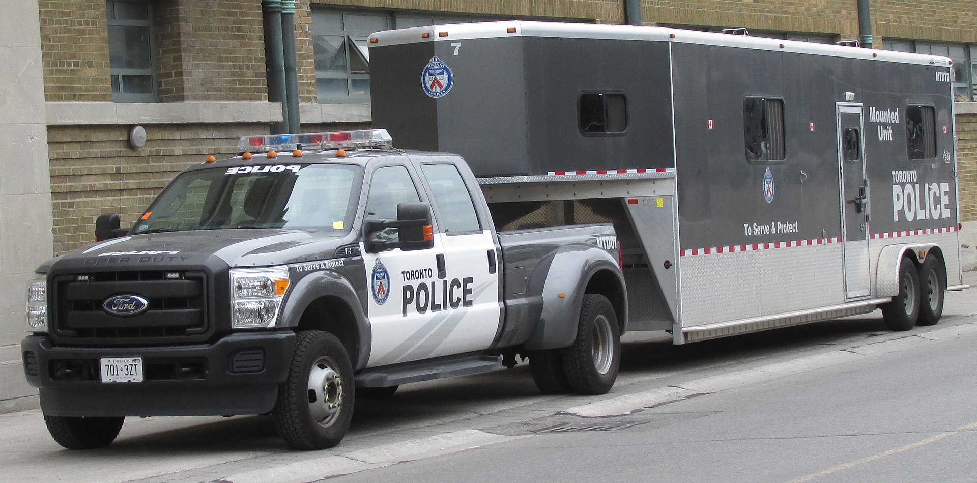 High Quality Police truck towing a horse trailer Blank Meme Template