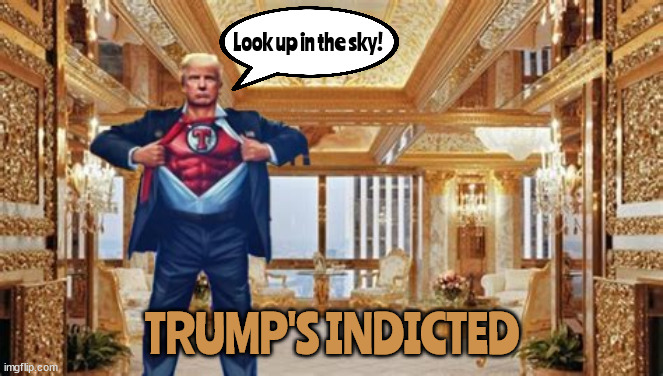 Look up in the sky? | Look up in the sky! TRUMP'S INDICTED | image tagged in indicted,donald trump,splat,maga,nft,felon | made w/ Imgflip meme maker