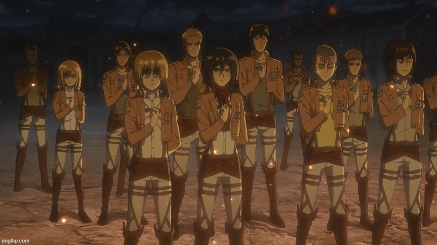 Attack on Titan Salute | image tagged in attack on titan salute | made w/ Imgflip meme maker