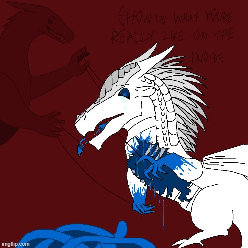Some WOF art | image tagged in wof,the wings of fire,prince arctic,ice wing,icewing | made w/ Imgflip meme maker