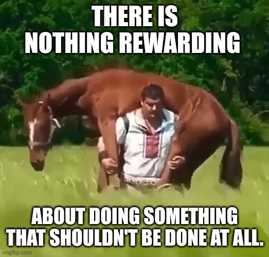 Nothing more wasteful | THERE IS NOTHING REWARDING; ABOUT DOING SOMETHING THAT SHOULDN'T BE DONE AT ALL. | image tagged in agile,waste,waste of time | made w/ Imgflip meme maker