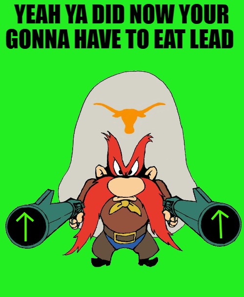 YEAH YA DID NOW YOUR GONNA HAVE TO EAT LEAD | image tagged in sam | made w/ Imgflip meme maker