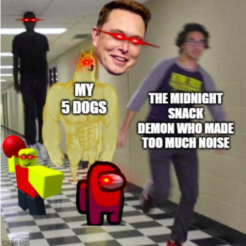 2nd meme. I made all of these before I had an account, in case you were curious. | image tagged in meme,dogs,floating boy chasing running boy | made w/ Imgflip meme maker