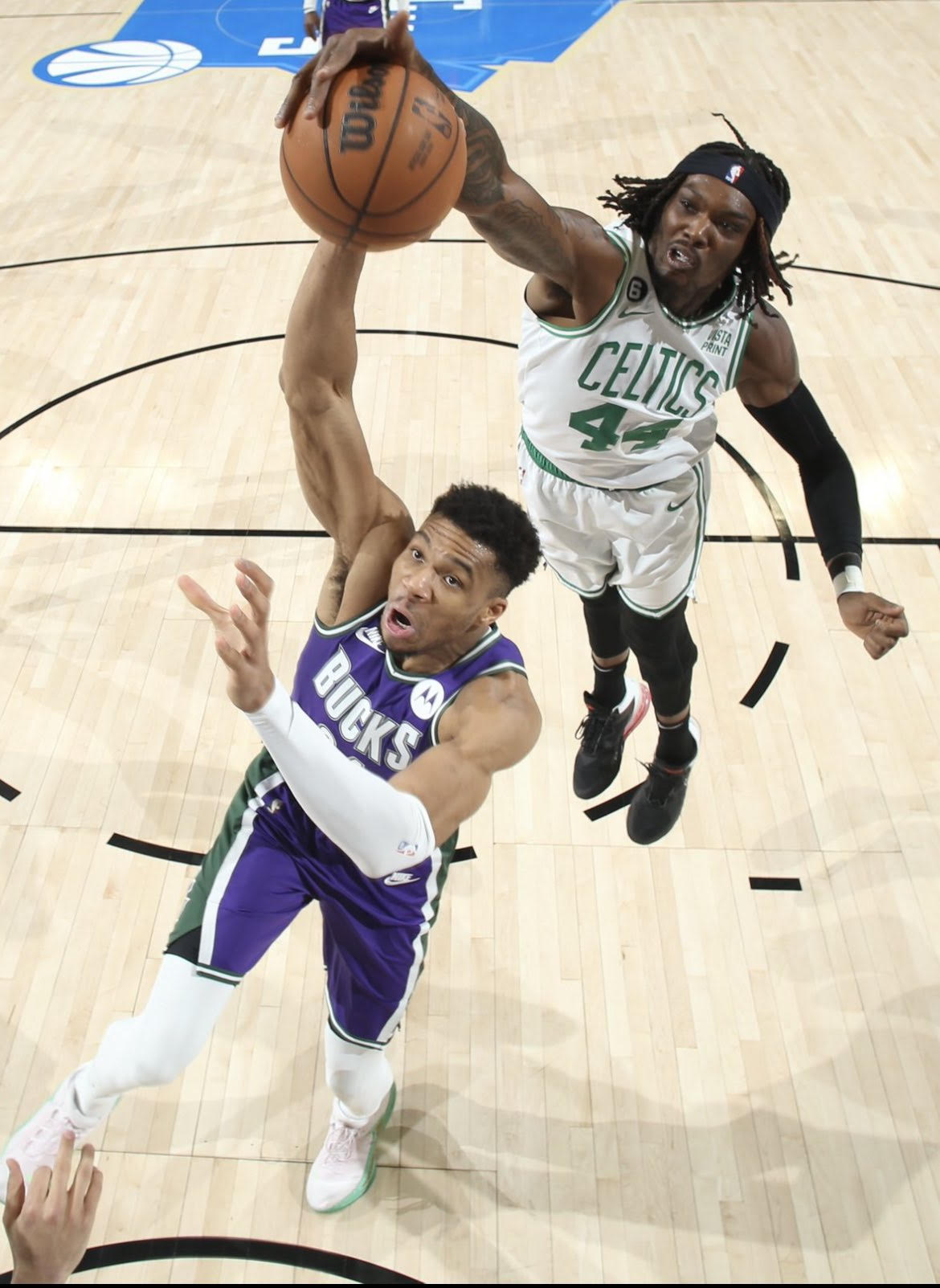 Rob Williams blocking giannis Blank Meme Template