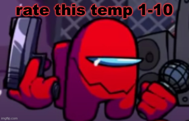 Red Imposter (Sussus Moogus/Sabotage) | rate this temp 1-10 | image tagged in red imposter sussus moogus | made w/ Imgflip meme maker