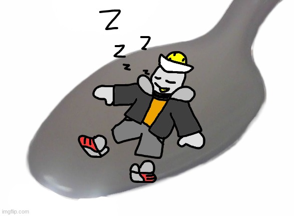 (Wholesome) Eggy sleeping on a spoon | made w/ Imgflip meme maker