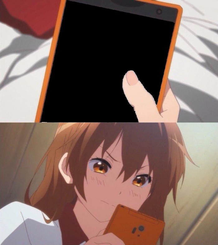 Anime girl stare Blank Meme Template