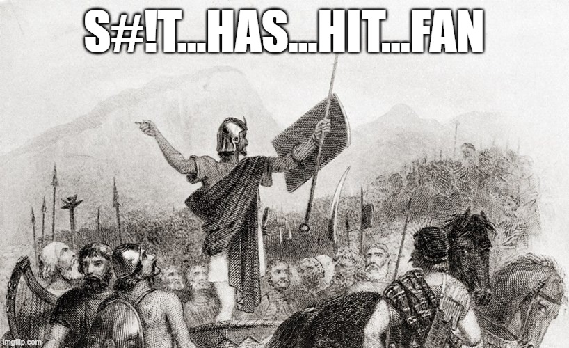 S#!T...HAS...HIT...FAN | image tagged in memes | made w/ Imgflip meme maker