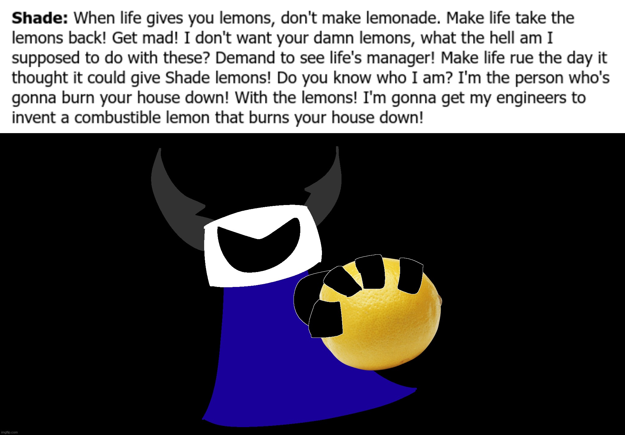 Fuck it. Cave Johnson lemon rant from Portal 2. | made w/ Imgflip meme maker