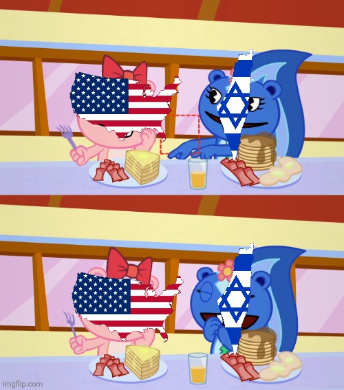 Usa x Israel | image tagged in best friends laughing htf,usa,israel | made w/ Imgflip meme maker