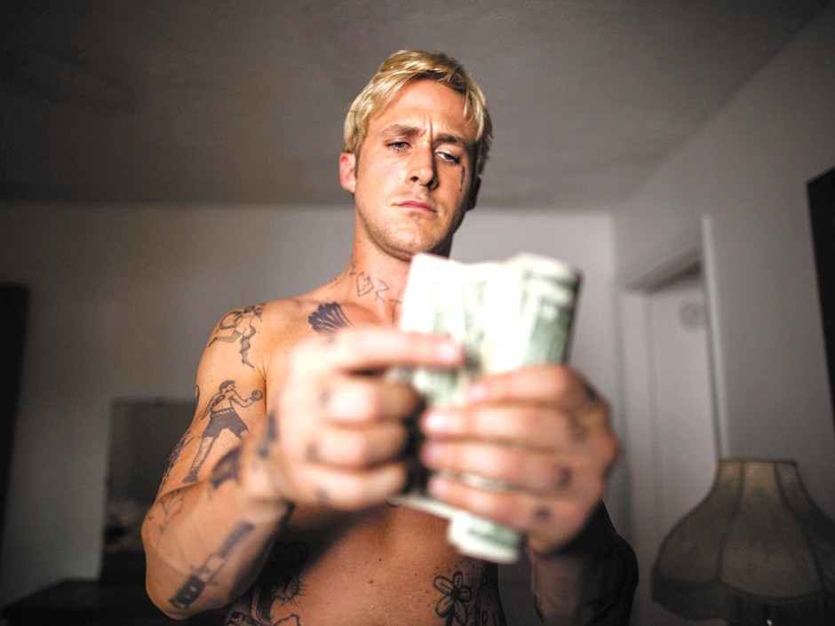 Ryan Gosling counting money Blank Meme Template