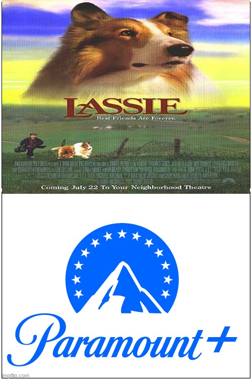 lassie (1994) on paramount plus | image tagged in paramount,lassie,90s movies,dogs | made w/ Imgflip meme maker