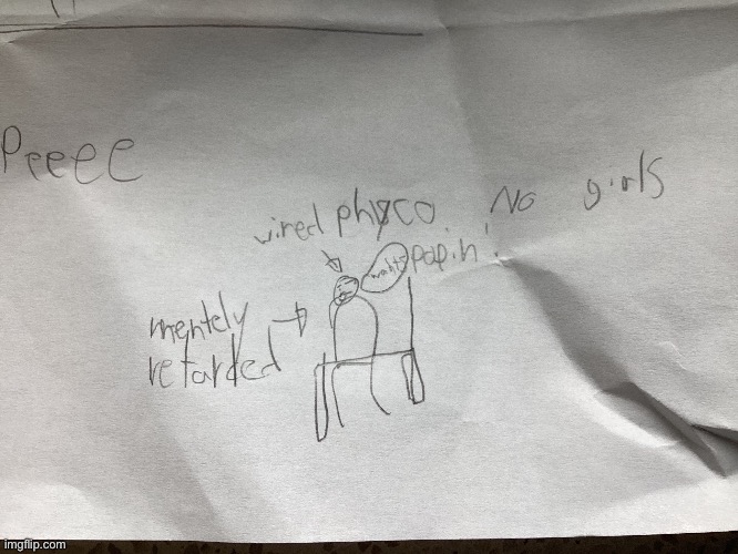 I found this drawing my brother made of me. How lovely… | image tagged in bruh moment | made w/ Imgflip meme maker