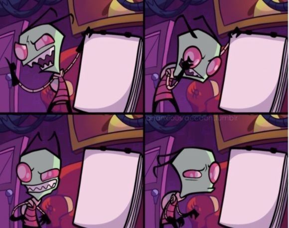High Quality Invader Zim x Despicable me Blank Meme Template